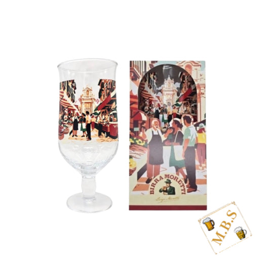 Birra Moretti Limited Edition Glass | 20oz Pint Nucleated Beer Glass | Official Merchandise (Mercato)