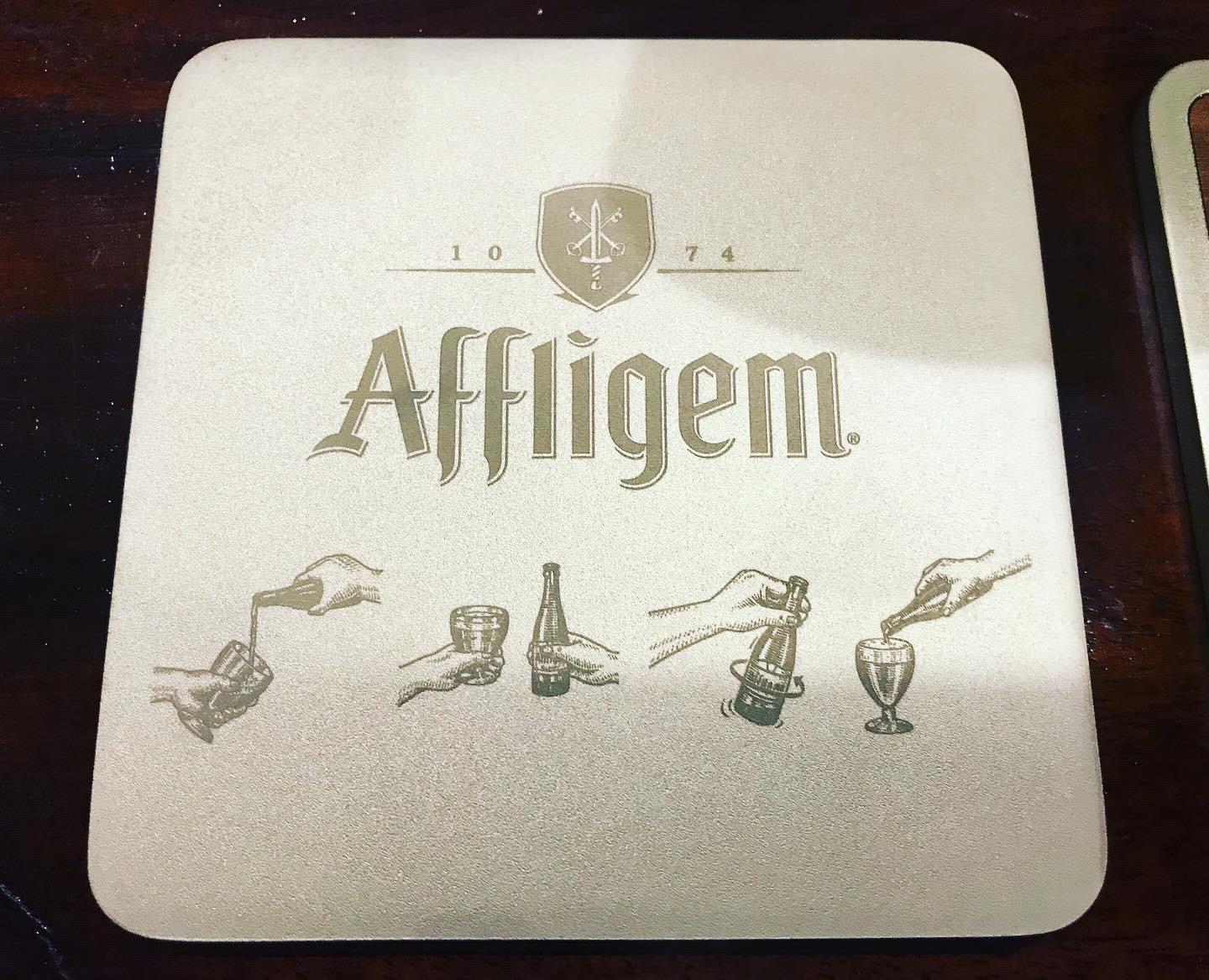 2 Pack of AFFLIGEM Metal Double Sided Beer Coasters