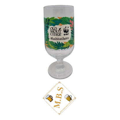 2X Old Mout Cider WWF Habitat Hero Pint Glasses, Tropical Leaf Design Glasses