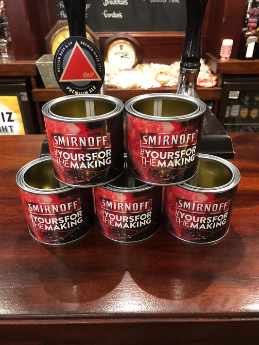 5 X Smirnoff Paint Tins Cocktail Cups
