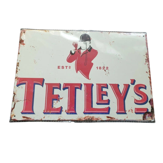 Tetley’s Tin Sign A4 Size