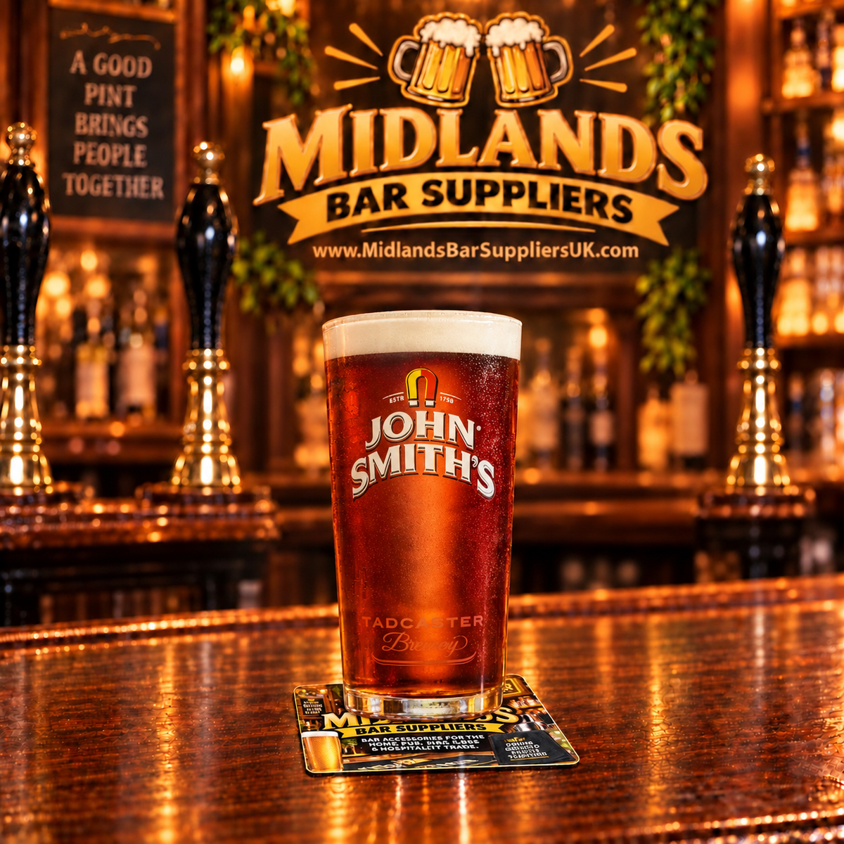 John Smiths Pint Glass