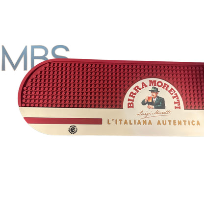 Birra Moretti Rubber Bar Runner Beer Drip Mat Wetstop  50 x 14.5 x 0.8 cm NEW