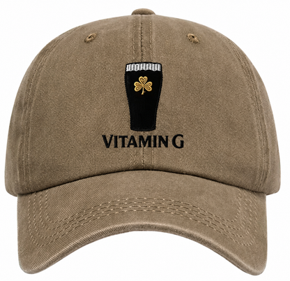Guinness - Vitamin G Hat - Khaki Colour - Adjustable Size - Unisex