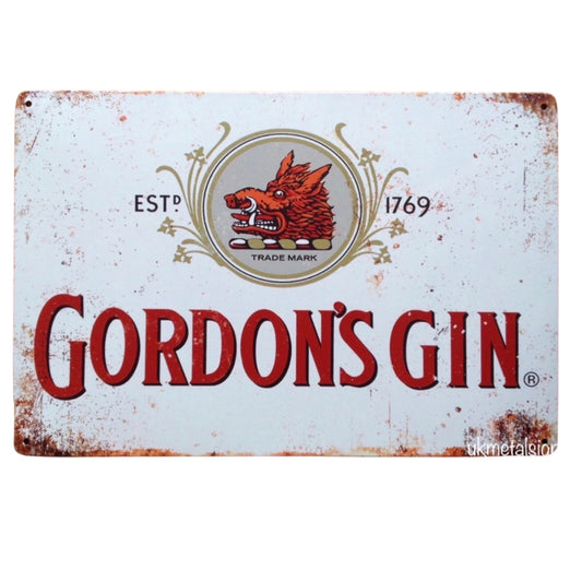 Gordon’s Gin Tin Sign A4 Size