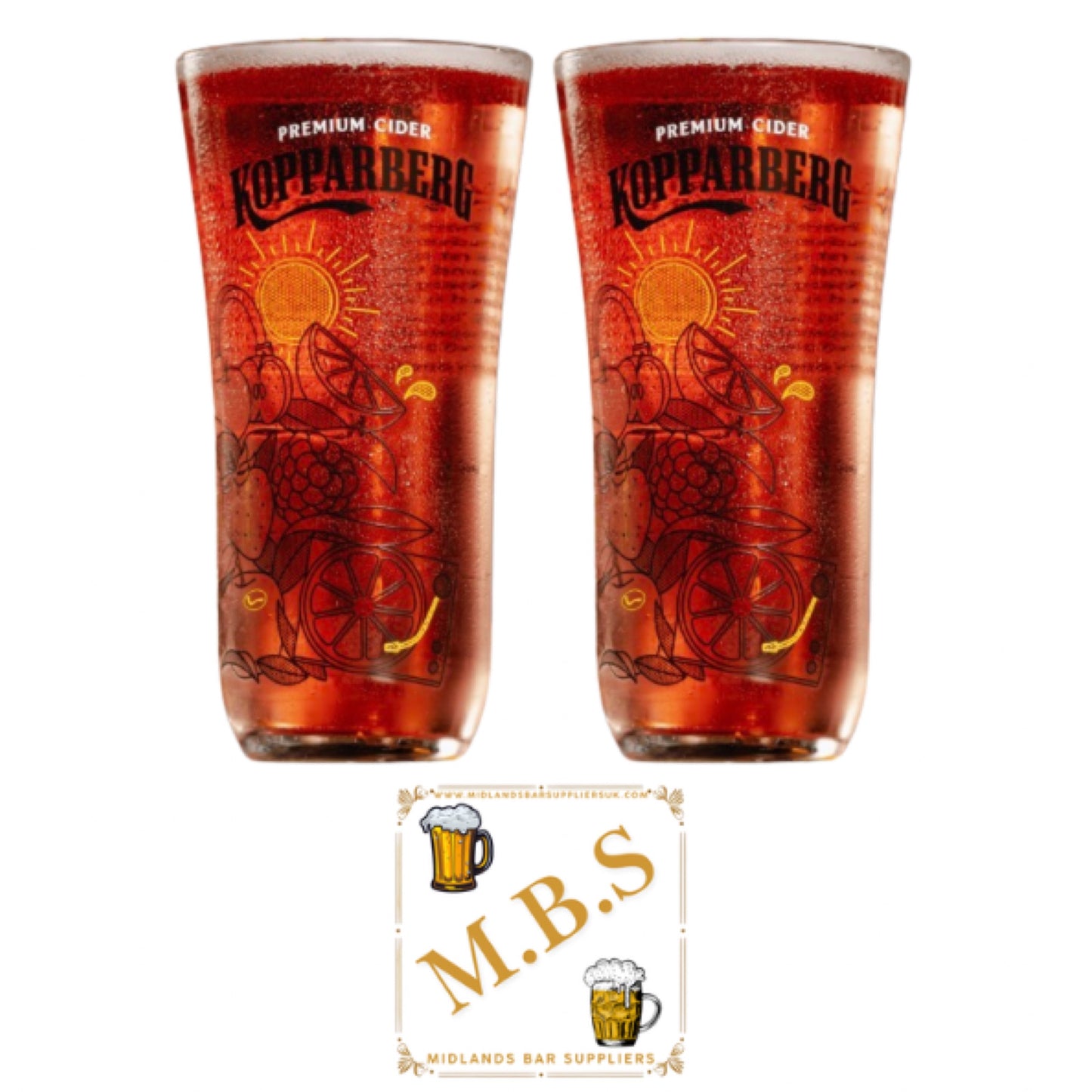 Kopparberg Premium Cider Pint Glasses, 2025 Edition, Set of 2