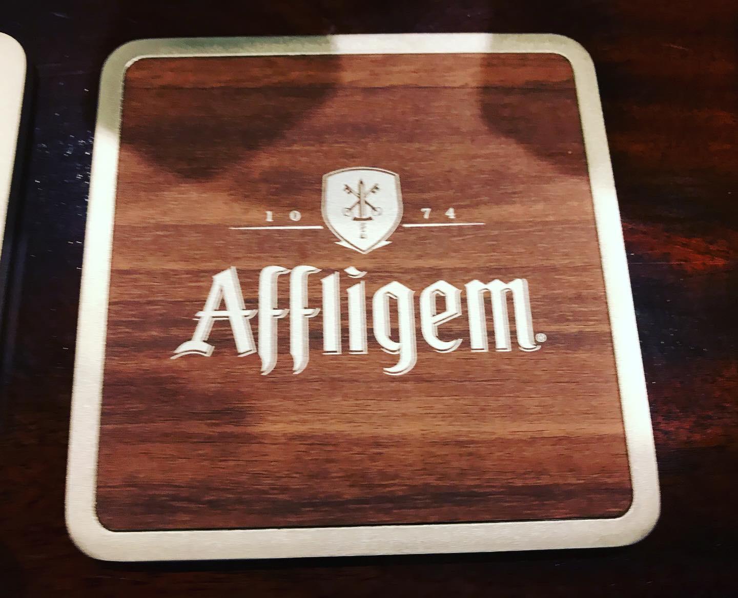 2 Pack of AFFLIGEM Metal Double Sided Beer Coasters