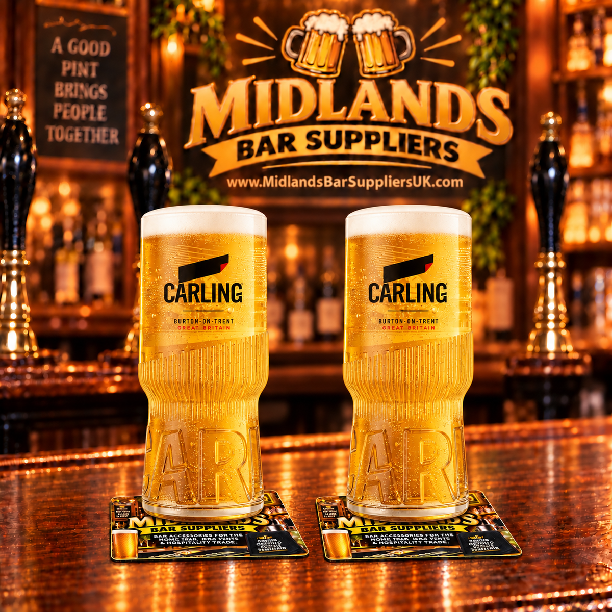 Carling Pint Glass Set of 2