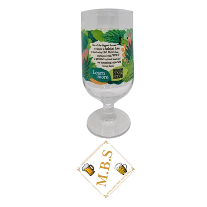 2X Old Mout Cider WWF Habitat Hero Pint Glasses, Tropical Leaf Design Glasses