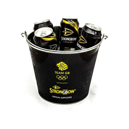 Branded Strongbow Metal Ice Bucket / Home Pub Bar / Party / Drinks Cooler