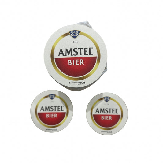 Pack of 100 Amstel Bier Card Coasters