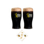 Forged Irish Stout Premium Pint Glass Set, Traditional Tulip Shape, 2-Piece with M.B.S. Beer Coaster