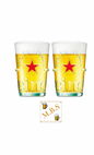 Limited Edition Heineken Silver Pint Glasses x2