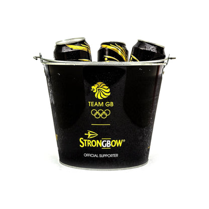 Branded Strongbow Metal Ice Bucket / Home Pub Bar / Party / Drinks Cooler