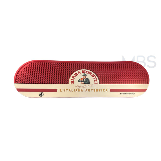Birra Moretti Rubber Bar Runner Beer Drip Mat Wetstop  50 x 14.5 x 0.8 cm NEW