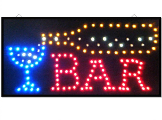 Led Bar Sign Pub Club Window Display Light - Black