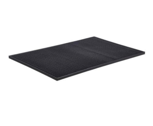 Large Black Rubber Bar Mat 45cm x 30cm