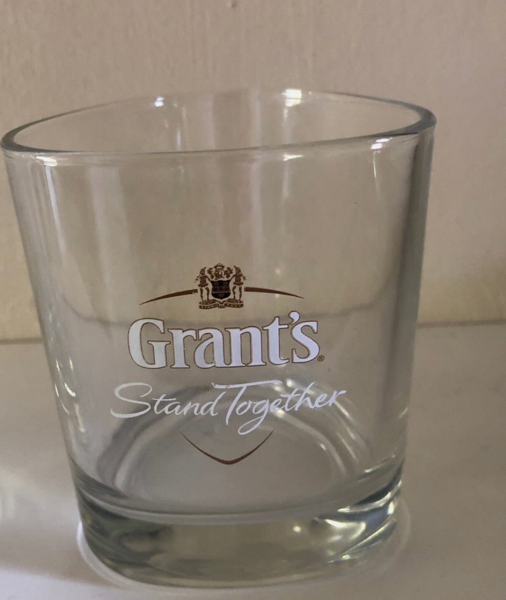 2 X Grants Whiskey Weighted Glasses