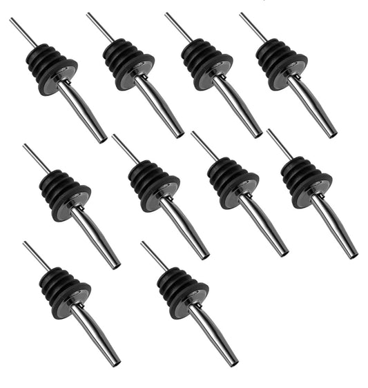 Stainless Steel Bottle Pourers 10 Pack