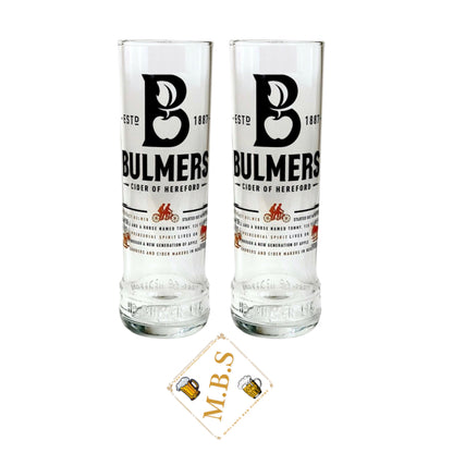 Bulmers Cider Tall Pint Glasses 58cl Set of 2