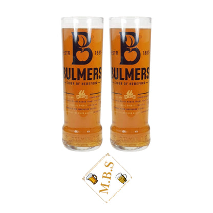 Bulmers Cider Tall Pint Glasses 58cl Set of 2