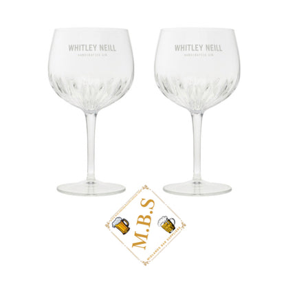 2 X Whitley Neill CRYSTAL COPA PURPLE Balloon Glasses. NEW Design