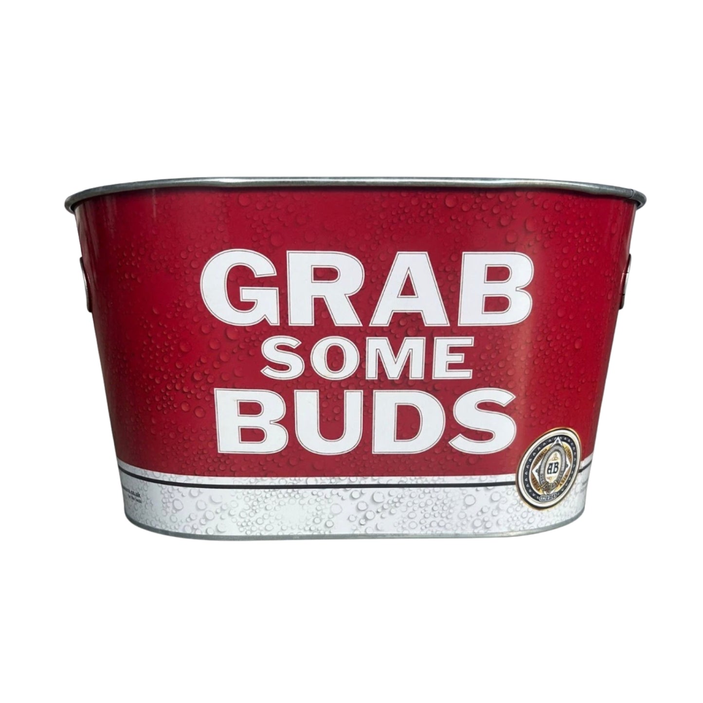 Budweiser Ice Bucket - Galvanised - 16cm x 30cm x 20cm