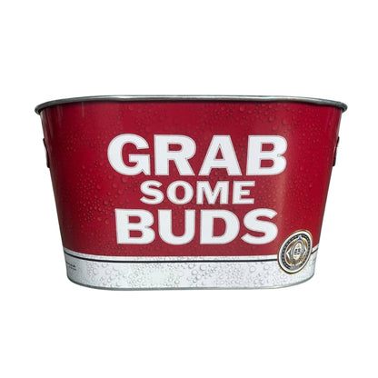 Budweiser Ice Bucket - Galvanised - 16cm x 30cm x 20cm