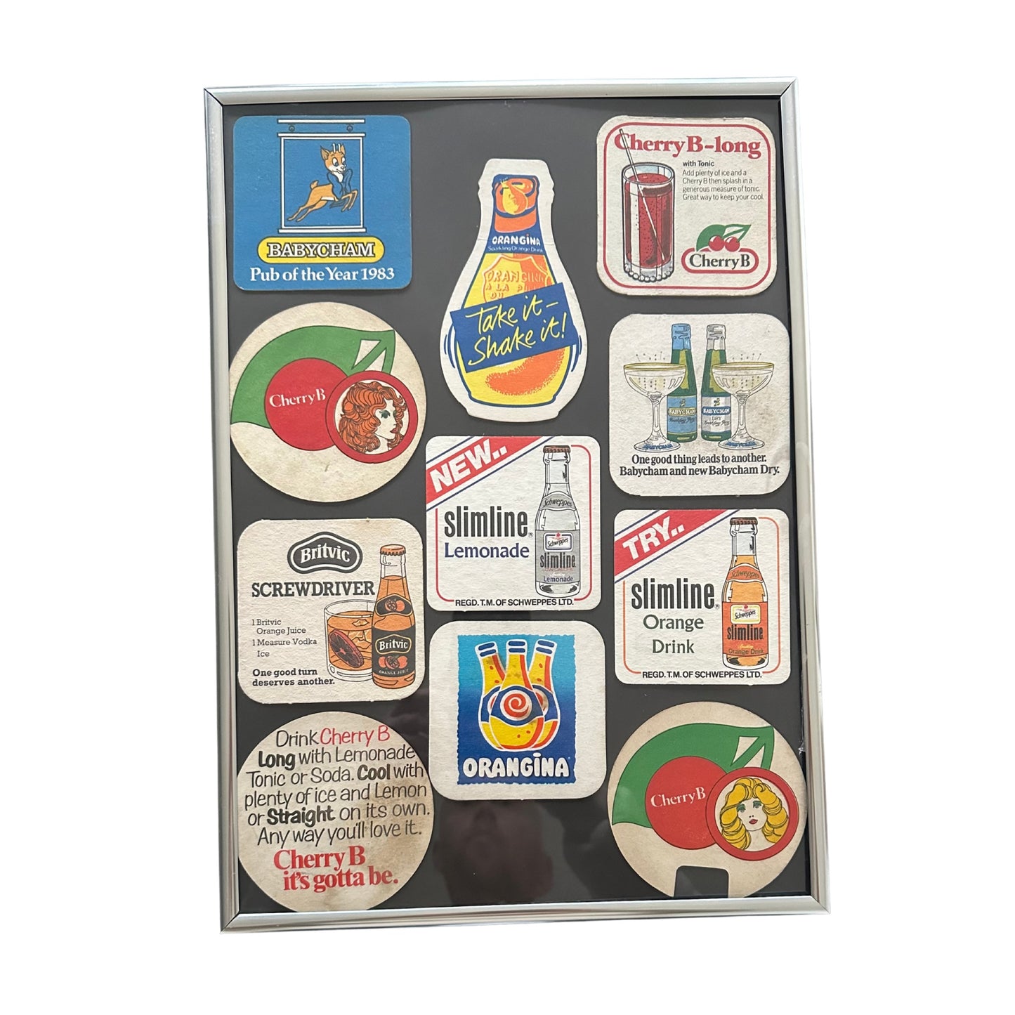 Old Beer Coasters Framed Picture | A3 Size
