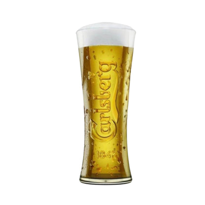 4 x Carlsberg 1847 Embossed Half Pint Beer Glasses