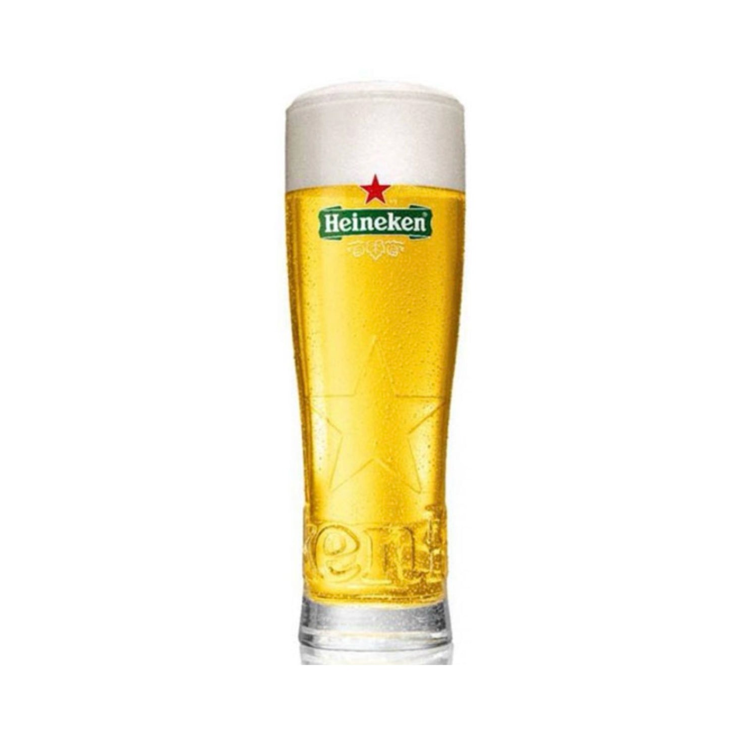 Heineken Premium Beer Glasses, Star Pint Design, 568ml/20oz, Set of 2 with Midlands Bar Suppliers Thin Coasters, CE Marked