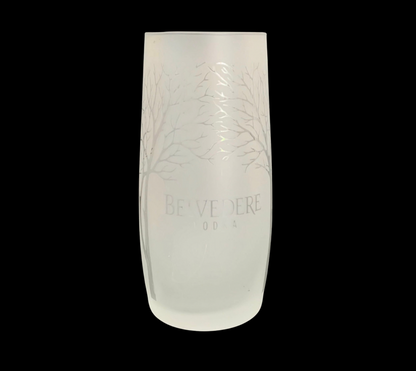 BELVEDERE RARE VODKA Frosted Glass 14.5 cm Tall NEW