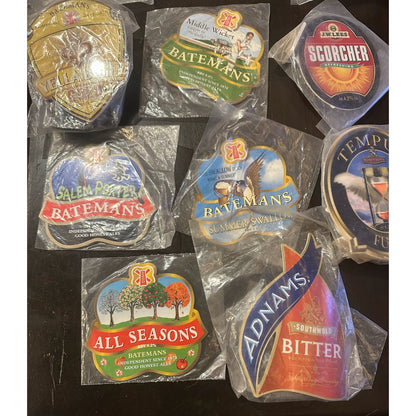 11 X Sealed Ale Clips/Badges