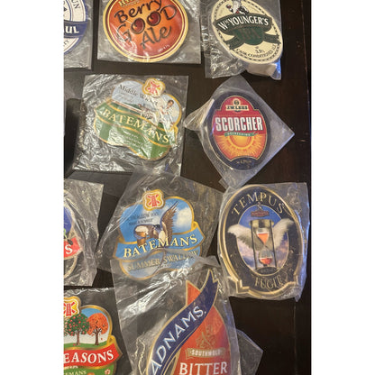 11 X Sealed Ale Clips/Badges