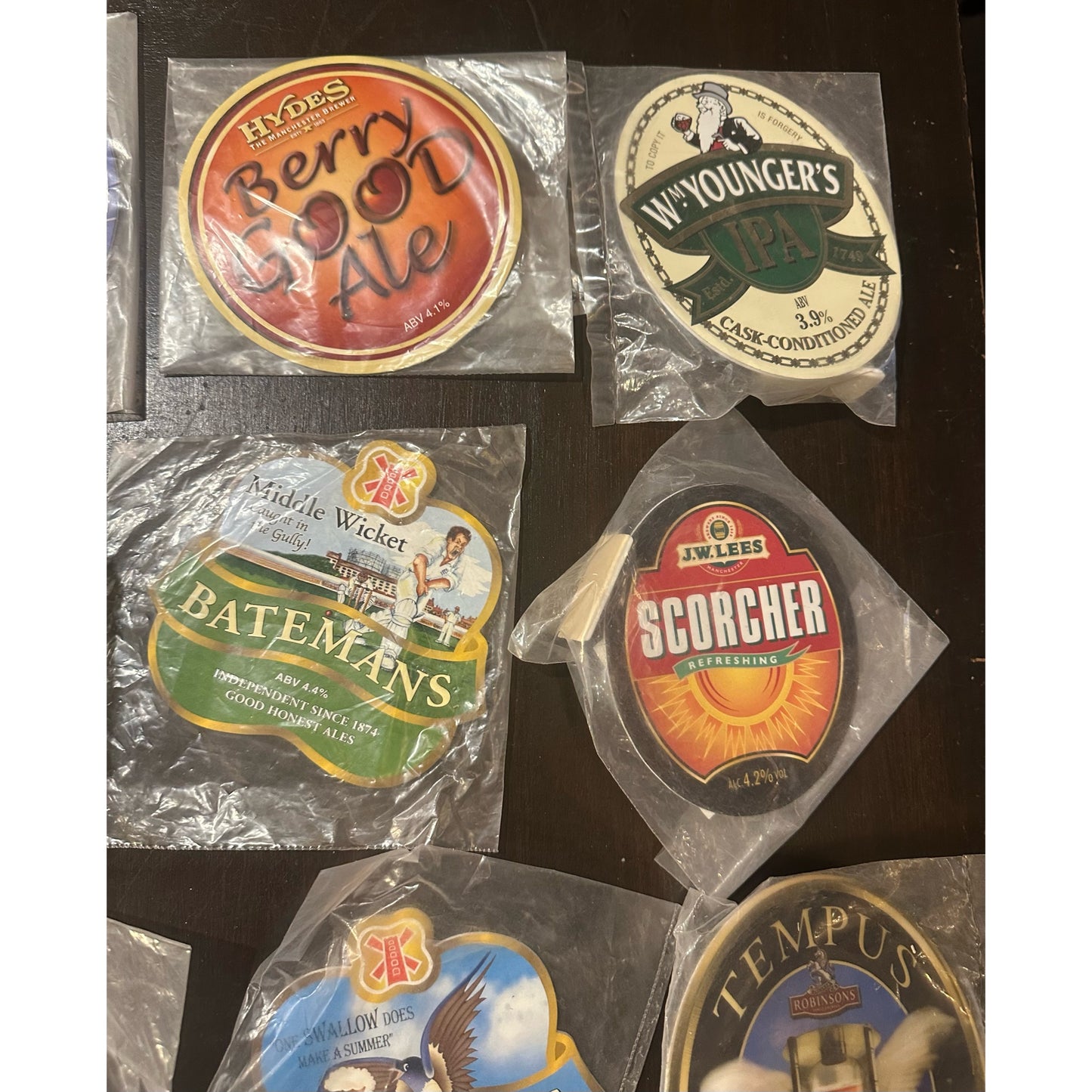 11 X Sealed Ale Clips/Badges