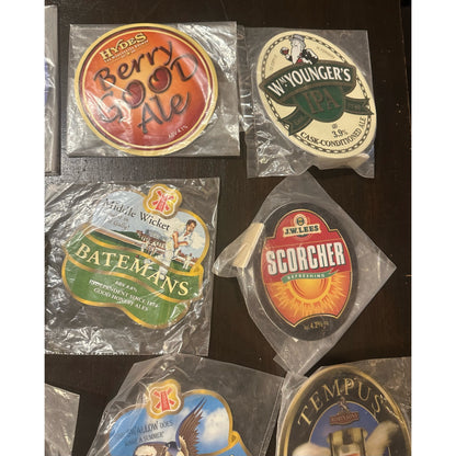 11 X Sealed Ale Clips/Badges