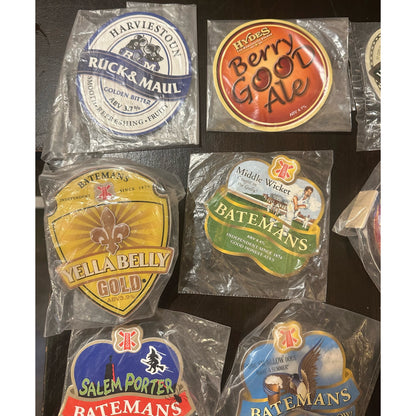 11 X Sealed Ale Clips/Badges