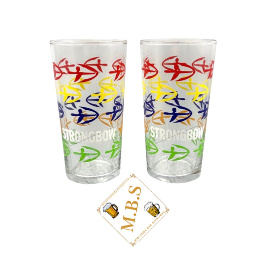 Strongbow Coloured Pint Glass x2