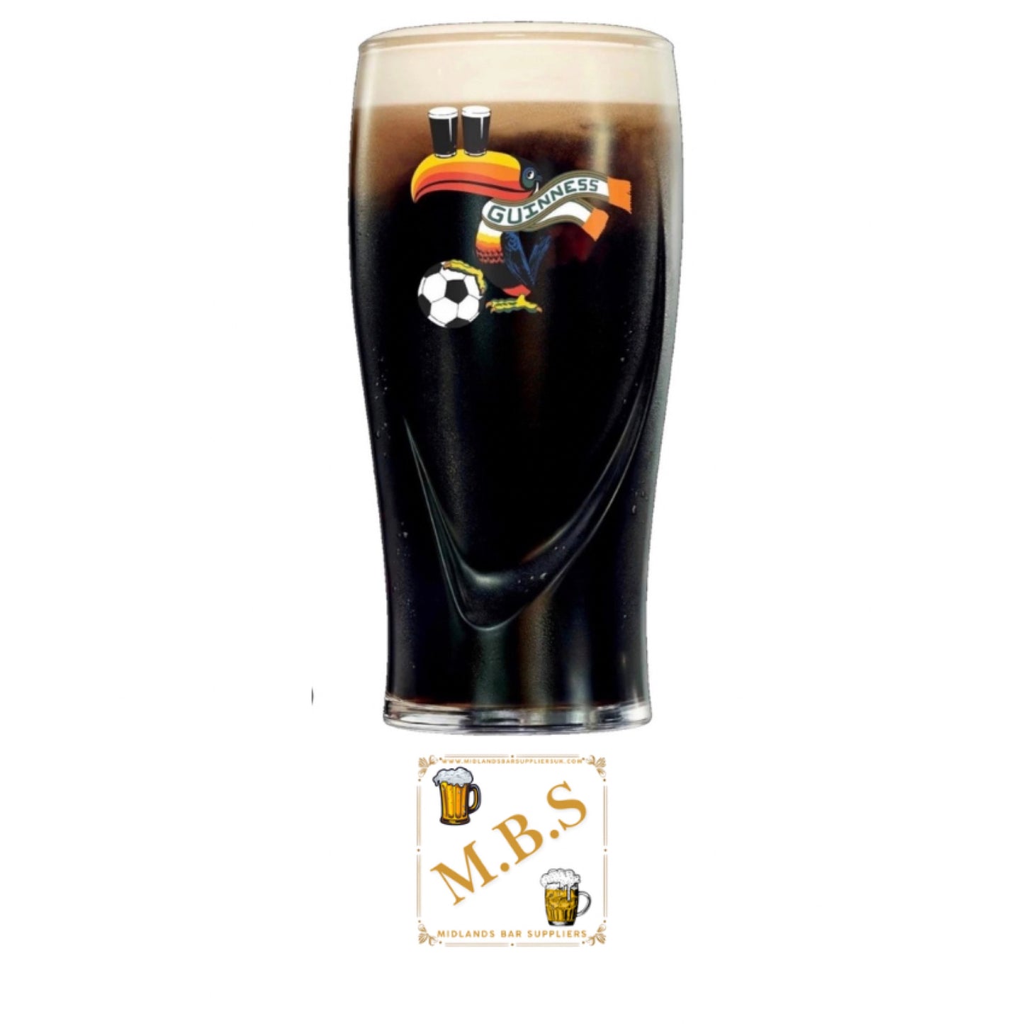 Guinness Toucan Football Pint Glass