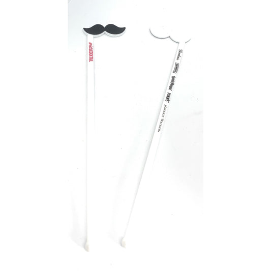 Pack of 100 Moustache Drink Stirrers