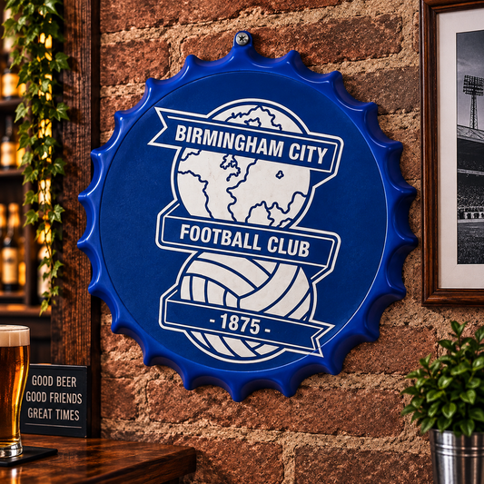 Birmingham City FC Metal Bottle Cap Sign 35cm