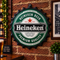Heineken Metal Bottle Cap Sign 35cm