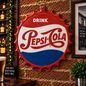 Pepsi Cola Metal Bottle Cap Sign 35cm