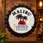 Malibu Metal Bottle Cap Sign 35cm