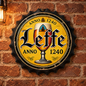 Leffe Metal Bottle Cap Sign 35cm