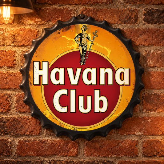 Havana Club Metal Bottle Cap Sign 35cm