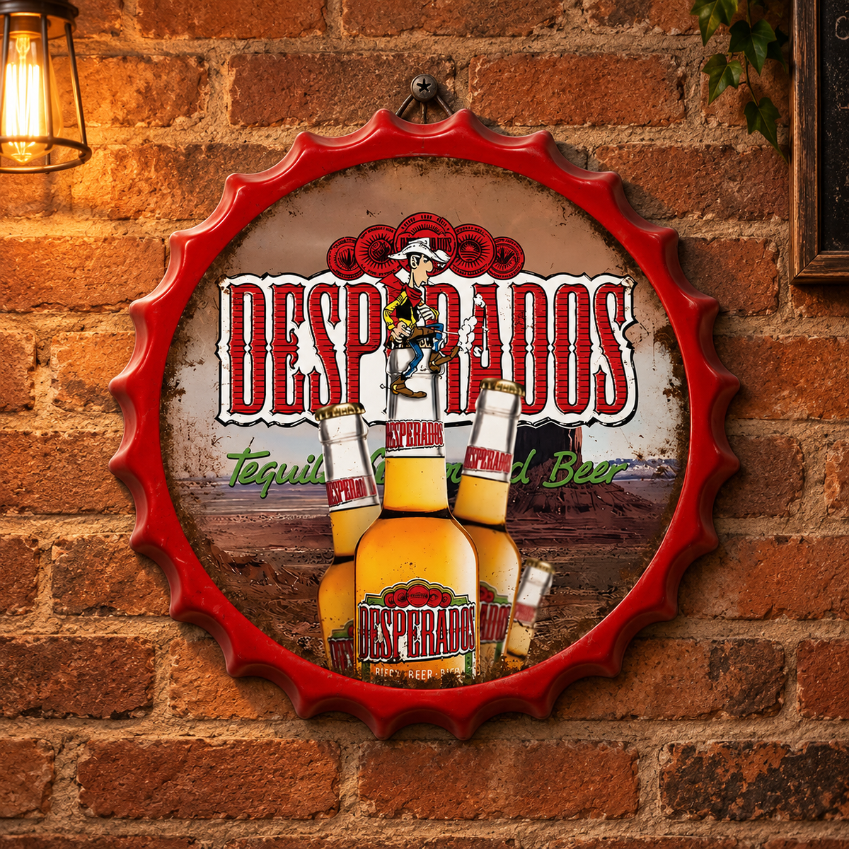 Desperados Metal Bottle Cap Sign 35cm