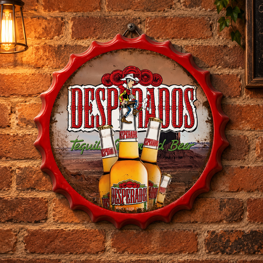 Desperados Metal Bottle Cap Sign 35cm