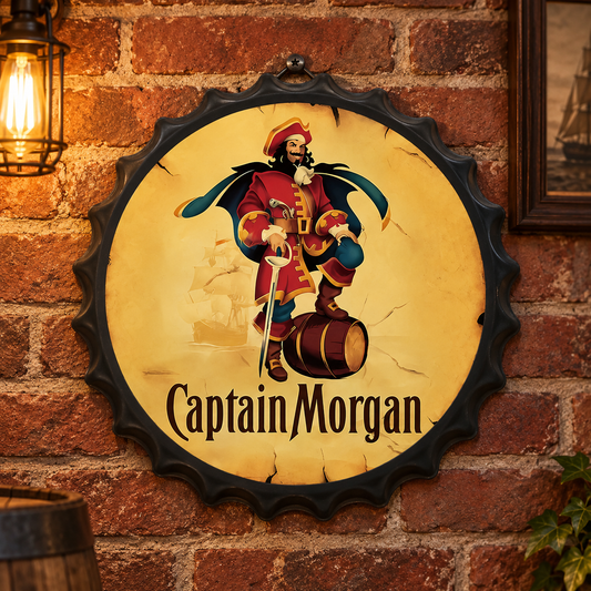 Captain Morgan’s Metal Bottle Cap Sign 35cm