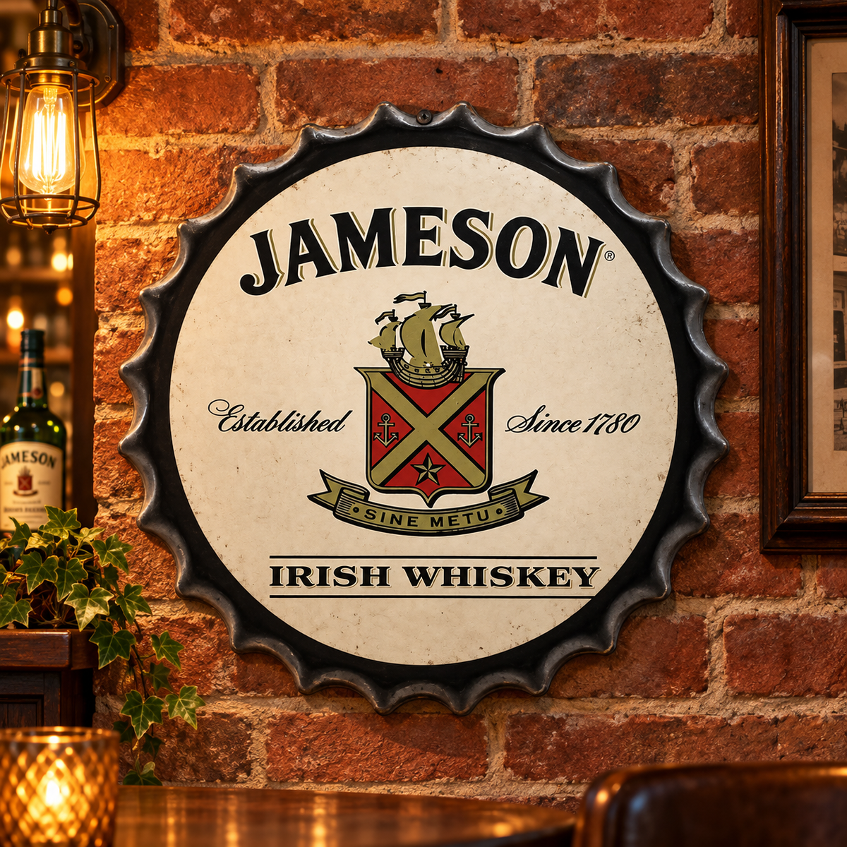 Jameson’s Metal Bottle Cap Sign 35cm